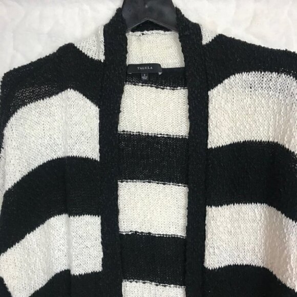 Talulah Black And White  Striped Open Cardigan Size S - Picture 3 of 8